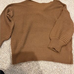 SHEIN Warm Brown Knit Sweater